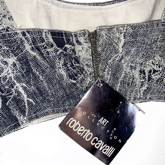 Super Rare Roberto Cavalli Art Collection Crop Top - Picture 5 of 6